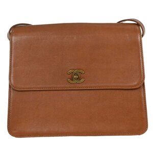 Chanel Brown Calfskin Shoulder Bag
